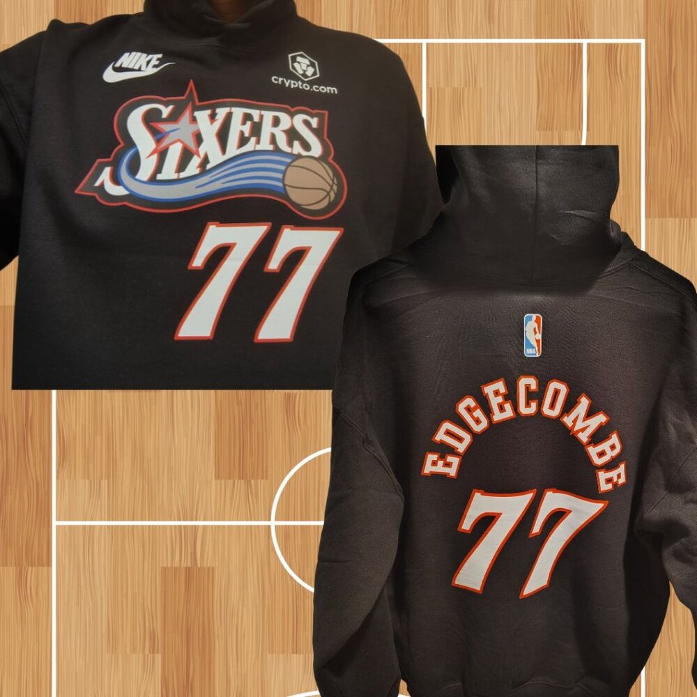NWT 76ers #77 VJ Edgecombe Jersey Hoodie